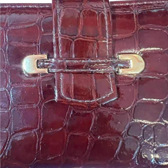 Red Crocodile Leather Bi-Fold Wallet/Checkbook Holder โ Pristine Condition, Must - Picture 4 of 9